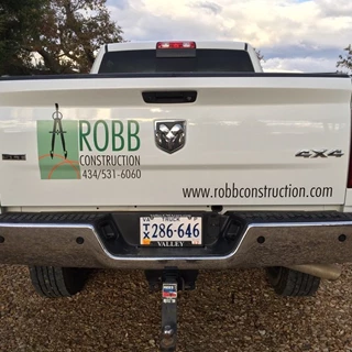 Custom Vehicle Logo and Lettering-Robb Construction-Charlottesville Va